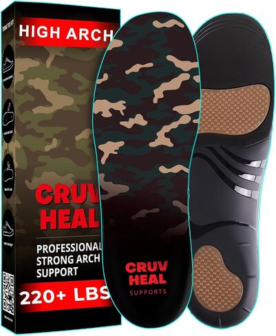 210+lbs Powerful Plantar Fasciitis Insoles for Men and Women - Effective Arch Support - Superior Performance - Orthotic Insoles with High Arch for Work Сasual Boots Shoes (Ruby, S) in Saudi Arabia