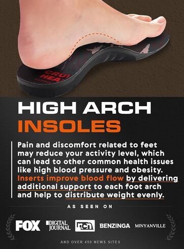 210+lbs Powerful Plantar Fasciitis Insoles for Men and Women - Effective Arch Support - Superior Performance - Orthotic Insoles with High Arch for Work Сasual Boots Shoes (Ruby, S) in Saudi Arabia