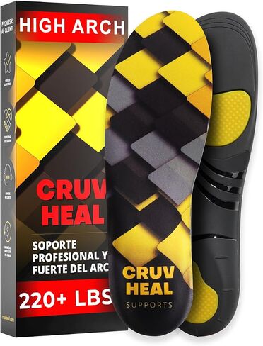 210+lbs Powerful Plantar Fasciitis Insoles for Men and Women - Effective Arch Support - Superior Performance - Orthotic Insoles with High Arch for Work Сasual Boots Shoes (Ruby, S) in Saudi Arabia