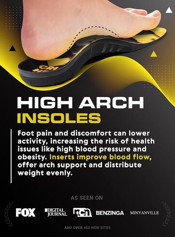 210+lbs Powerful Plantar Fasciitis Insoles for Men and Women - Effective Arch Support - Superior Performance - Orthotic Insoles with High Arch for Work Сasual Boots Shoes (Ruby, S) in Saudi Arabia