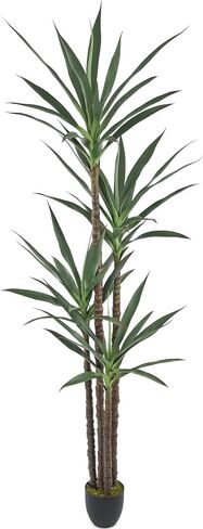 Artificial Agave Plant 7FT with 60 Leaves & 4 Trunks Tall Faux Floor Fake Potted Large Tree 83 Inch for Home Office Indoor Outdoor Garden Landscaping Decor Housewarming Gift (7FT, 1Pack) in Saudi Arabia