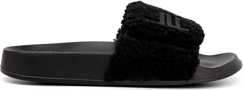 صنادل LONDON FOG النسائية Scarlett Sherpa Spa Slide مفتوحة عند الأصابع للمنزل في الأماكن المغلقة والمفتوحة in Kuwait