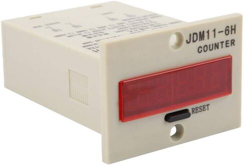DIGITEN 0-999999 عداد LED رقمي عداد إلكتروني صغير عداد مرور العملاء عداد إلكتروني JDM11-6H (DC12V) in Saudi Arabia