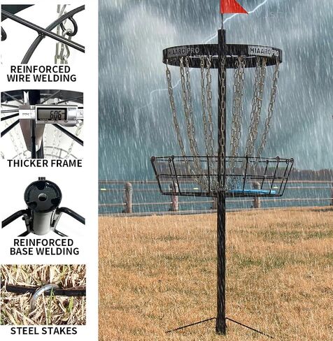 LITE Disc Golf Basket, 24 Chains Portable Disc Golf Target, Professional Frisbee Golf Basket Set in Saudi Arabia