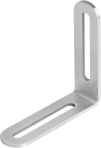 10 قطع 3-1/8 بوصة طول × 7/8 بوصة عرض × 3-1/8 بوصة ارتفاع قابل للتعديل من الفولاذ المقاوم للصدأ مشقوق على شكل حرف L لبرغي 1/4 بوصة، سمك 2.8 مم in Kuwait