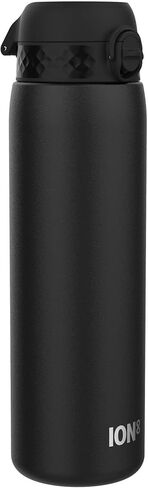 Ion8 1 Litre Stainless Steel Water Bottle, Leak Proof, Easy to Open, Secure Lock, Dishwasher Safe, Carry Handle, Hygienic Flip Cover, Easy Clean, Durable, Scratch Resistant, 1200 ml/40 oz, Black in Saudi Arabia