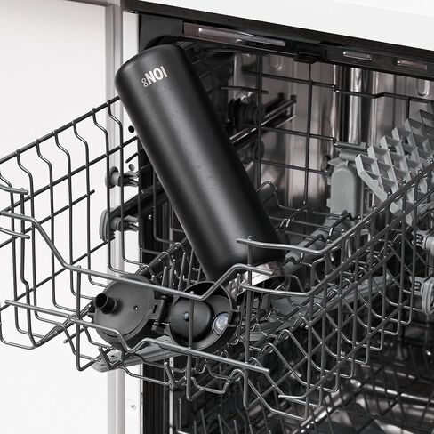 Ion8 1 Litre Stainless Steel Water Bottle, Leak Proof, Easy to Open, Secure Lock, Dishwasher Safe, Carry Handle, Hygienic Flip Cover, Easy Clean, Durable, Scratch Resistant, 1200 ml/40 oz, Black in Saudi Arabia