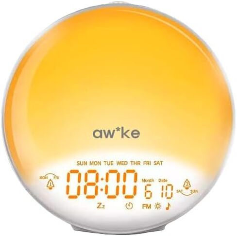 Sunrise Alarm Clock, Wake up Light, Sunrise and Sunset Simulation, Patented Product (Patent No: US 8,477,568 B2 Alarm Clock WHICH OPERATES in Conjunction with A Gradually Fading - in LAMP) in Saudi Arabia