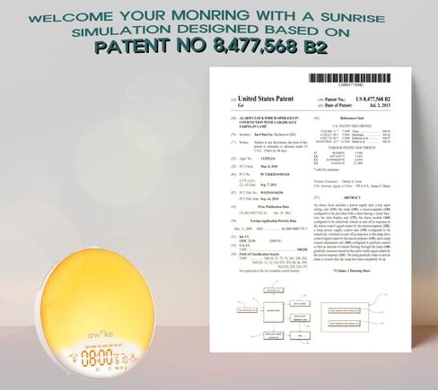 Sunrise Alarm Clock, Wake up Light, Sunrise and Sunset Simulation, Patented Product (Patent No: US 8,477,568 B2 Alarm Clock WHICH OPERATES in Conjunction with A Gradually Fading - in LAMP) in Saudi Arabia