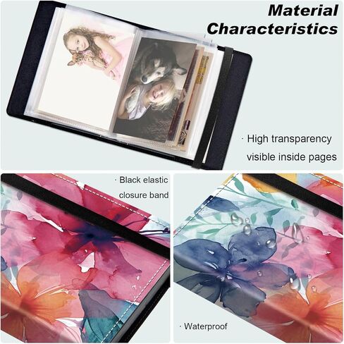DEGDFSGR Small Photo Album 4x6 60 Pockets 120 Photos - Adventure Book Baby Photo Albums Photo Books for 4X6 Pictures Memory Book with Black Elastic Band for Photo Storage, Sunflower In Wooden in Saudi Arabia