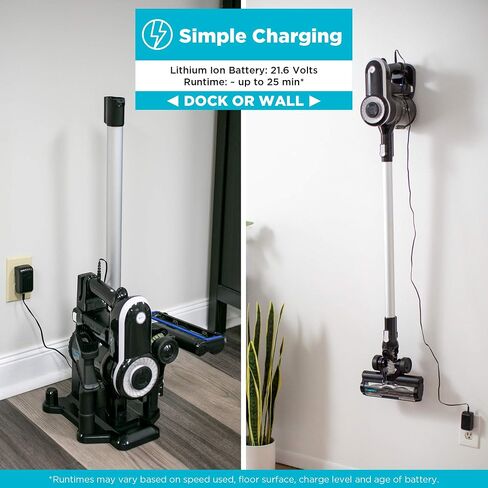 Simplicity Vacuums S65D Cordless Vacuum Cleaner Pet Hair Deluxe, Lightweight Vacuum Cleaner Carpet and Floor Dual Action, One-Click and Go with Two Speeds, Converts to Handheld Vacuum in Saudi Arabia