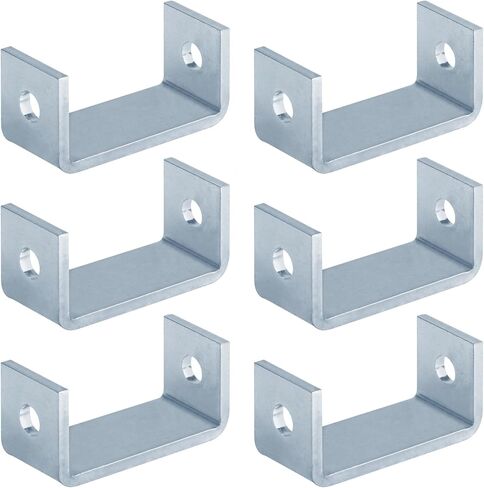 6 قطع 2 فتحة على شكل "U" مناسبة لقناة تبختر 1-5/8 بوصة، عرض 3-1/2 بوصة، قبول مسمار 1/2 بوصة، موصل Clevis مناسب على شكل حرف U، سمك 5.7 مم in Kuwait