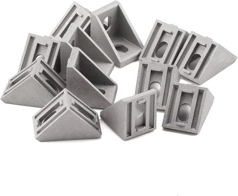 12-Pack Aluminum Profile Corner Bracket,24mm x 30mm L Shape Right Angle Joint Bracket Fastener,for 3030 Series Standard 8mm Slot Aluminum Extrusion Profile in Kuwait