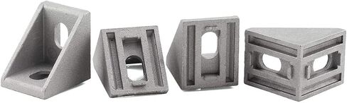 12-Pack Aluminum Profile Corner Bracket,24mm x 30mm L Shape Right Angle Joint Bracket Fastener,for 3030 Series Standard 8mm Slot Aluminum Extrusion Profile in Kuwait
