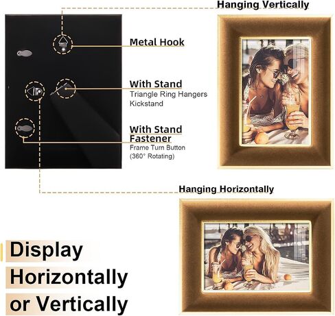4x6 Velvet Picture Frame, Brown Photo Frames with Modern Simple Metallic Gold Border, HD Real Glass Horizontal & Vertical Display for Tabletop and Wall Collage Decor (2 Pack) in Saudi Arabia