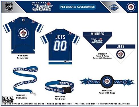 Pets First NHL Winnipeg Jets Jersey for Dogs & Cats, Large. - Let Your Pet be a Real NHL Fan! in Saudi Arabia