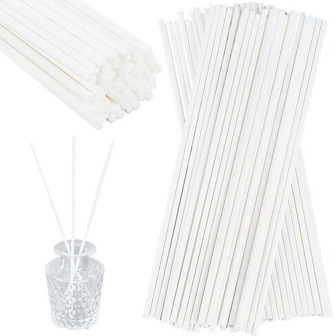 CRASPIRE 60Pcs Fiber Diffuser Sticks 20cm Long Reed Black Replacement Fragrance Refill Rattan Sticks 3mm Thick Aromatherapy Essential Oil Aroma Spa Diffuser Volatilizing Sticks in Saudi Arabia