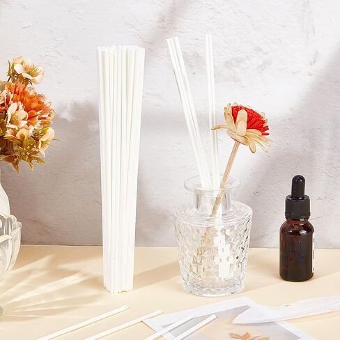 CRASPIRE 60Pcs Fiber Diffuser Sticks 20cm Long Reed Black Replacement Fragrance Refill Rattan Sticks 3mm Thick Aromatherapy Essential Oil Aroma Spa Diffuser Volatilizing Sticks in Saudi Arabia