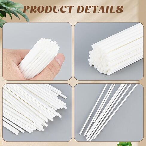 CRASPIRE 60Pcs Fiber Diffuser Sticks 20cm Long Reed Black Replacement Fragrance Refill Rattan Sticks 3mm Thick Aromatherapy Essential Oil Aroma Spa Diffuser Volatilizing Sticks in Saudi Arabia