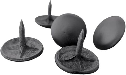 50pcs 1 inch. Iron Clavo Decorative nails, flat/Smooth Wrought Head Nail for outdoors wood, Old west, Rustic furniture, matte BLACK finished, forging Look, IT IS NOT A TACK for UPHOLSTERY. in Saudi Arabia