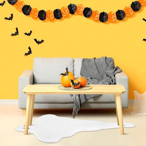 31.5 × 19.7 بوصة سجادة حمام الهالوين، سجادة حمام شبح غير قابلة للانزلاق، سجادة حمام شبح أبيض، سجادة حمام مخيفة، سجادة قوطية، ديكور شبح الهالوين للباب الأمامي، غرفة النوم، المنزل in Kuwait