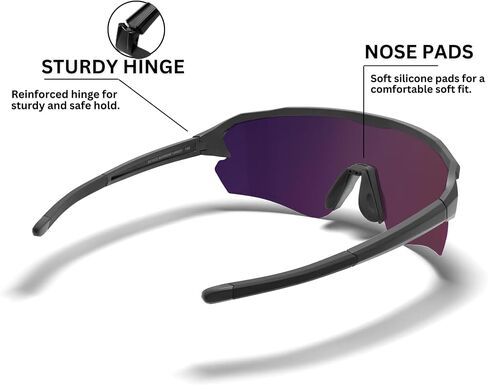 ShadyVEU Full & Half Frame AEPEX AERROW Sports UV400 Anti Glare TR90 Hydrophobic Mirrored Lens Mens Womens Sunglasses in Saudi Arabia