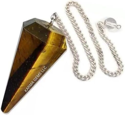 Malachite Pendulum - Hexagonal Pointed Reiki Chakra Dowsing for Divination -Pendulum Necklace with Sterling Silver Chain and Crystal Ball - Perfect for Tarot, Wicca, Grid Meditation in Saudi Arabia