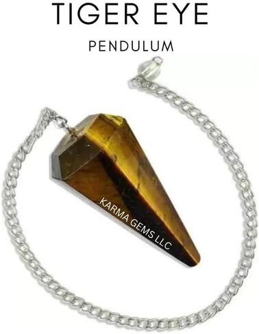 Malachite Pendulum - Hexagonal Pointed Reiki Chakra Dowsing for Divination -Pendulum Necklace with Sterling Silver Chain and Crystal Ball - Perfect for Tarot, Wicca, Grid Meditation in Saudi Arabia