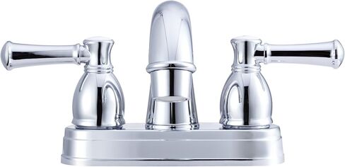 Dura Faucet RV Designer Two Handle Arc Spout Bathroom Faucet (Brushed Satin Nickel) - for Recreational Vehicles, Motorhomes, Travel Trailers and More in Saudi Arabia