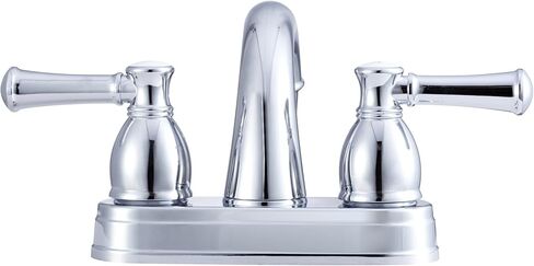 Dura Faucet RV Designer Two Handle Arc Spout Bathroom Faucet (Brushed Satin Nickel) - for Recreational Vehicles, Motorhomes, Travel Trailers and More in Saudi Arabia
