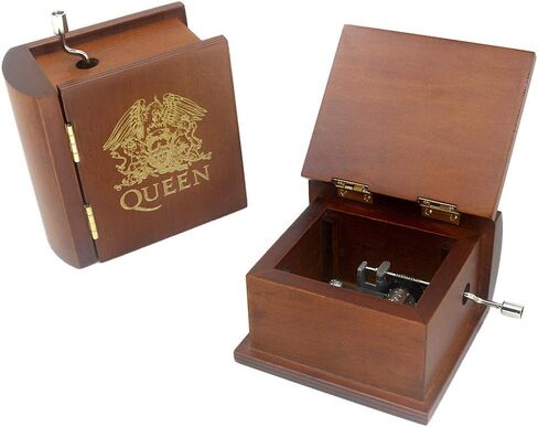 ROSIKING Wooden Book Music Box Hand Crank Antique Carved Jewelry Musical Boxes Christmas Birthday Valentine's Day Gifts Plays Chanson Du Toreador in Kuwait