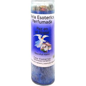 Peaceful Home-Palm Wax Spiritual Intention Spell Candle-[Blue] | Vela CASA ESOTERICA PERFUMADA- (PAZ EN EL HOGAR)
