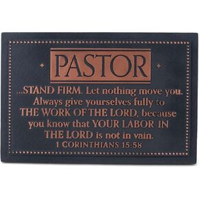 Lighthouse Christian Products Pastor Stand Firm Embossed Black Easel Sign