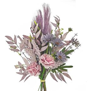 Small Artificial Fake Faux Flowers Silk Flower for Autumn Table Arrangements Fall Bouquets with Roses, Dandelions, Hydrangea, Daisies, Eucalyptus, hollyberries (Brown)