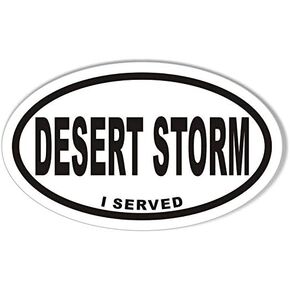 Desert Storm Oval Bumper Stickers