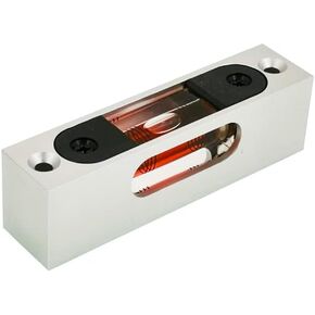 Metal high-precision adjustable level, small level bar level, level bubble, square three line level bubble, magnetic (white （noctilucent）)