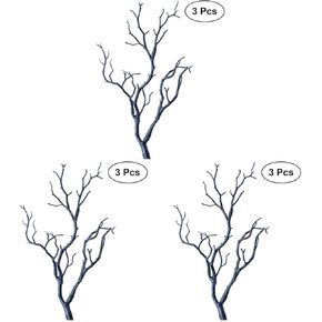 ARTIBETTER 9 Pcs Dry Branch Decor Artificial Plants Garland Decor Antler Plant Twigs Bohemian Twigs Halloween Tree Halloween Glitter Dried Tree Decor Dried Plant Stems Antlers Autumn Leaves