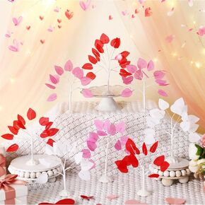 8 قطع من أشجار عيد الحب الصناعية من Uiifan، أشجار صناعية صغيرة لعيد الحب، أشجار منضدية بلاستيكية لتزيين طاولة عيد الحب للمنزل، إكسسوارات داخلية لحفلات الزفاف in Kuwait