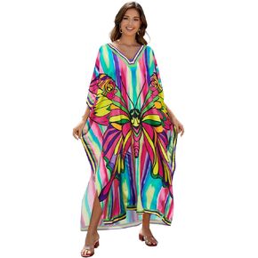Bsubseach Kaftan Dresses for Women Plus Size Beach Cover Up Caftan Loungewear Vacation