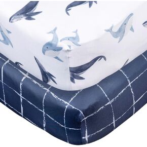 Gerber Baby Unisex 2-Pack Knit Crib Sheet, Animal Geo Girl, One Size