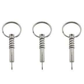 3PCS Stainless Steel Safety Pins Tongue Pin Automatic Locking Pin Spring Retaining Slot for Yacht Marine Machinery Equipment Hardware Accessories