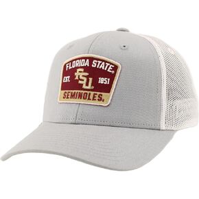 ZHATS Standard NCAA Officially Licensed Snapback Hat Big Rig Patch Gray White Switchback, Grey, One Size