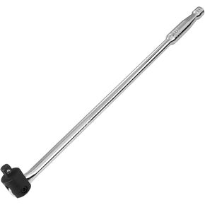 DURATECH Breaker Bar, 1/2'' Drive 24-Inch Breaker Bars Heavy Duty, with 240° Flex Head, Spring-loaded Detent Ball, CR-MO Head, Premium Black Phosphate Finish