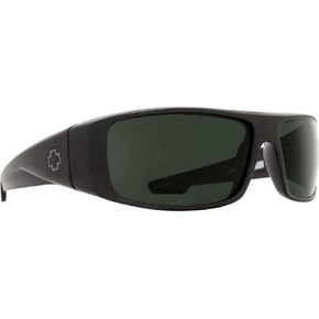 Logan 670939038864 Polarized Wrap Sunglasses, 60 mm (Black/Happy Gray/Green Polar)