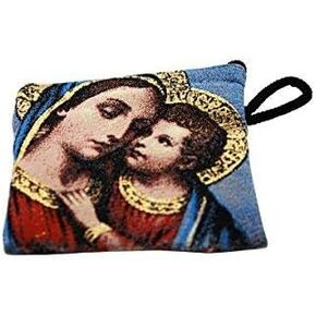 VGI Embroidered Tapestry Rosary Pouch (Madonna & Child)