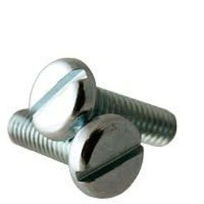 8-32 x 1/2 Slotted Pan Machine Screw Fully Threaded Zinc, 100 PCS 0808MSP