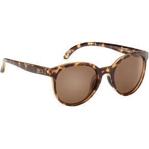 Flying Fisherman Sea Bean Polarized Oval Sunglasses, Gloss Tortoise Frame/Amber Lens, Medium