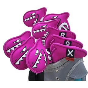 Palette Golf Iron Covers / 9pcs Set/Golf Head Covers/Golf Club Covers (Dark-Pink)