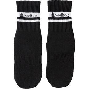Crew Yoga Socks- Cotton Pilates Socks with Grips for Women for Hot Yoga, Barre, Workouts