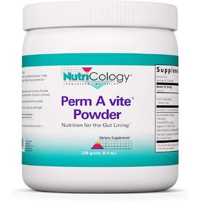 Nutricology Perm A Vite Powder - Gut Health for Men & Women, Gut Assist, Gut Support, Gut Healing, L-Glutamine, Slippery Elm - 8.4 Oz